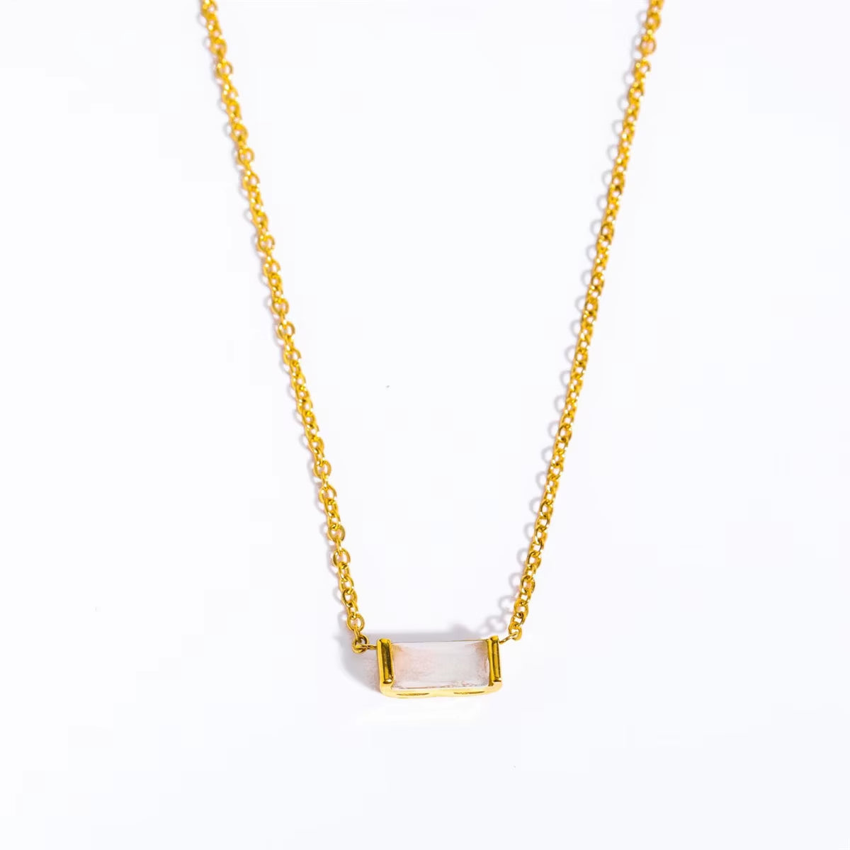 Stainless Steel December Birthstone Necklace 12 Birthstone Pendant Women'S Collarbone Chain Necklace