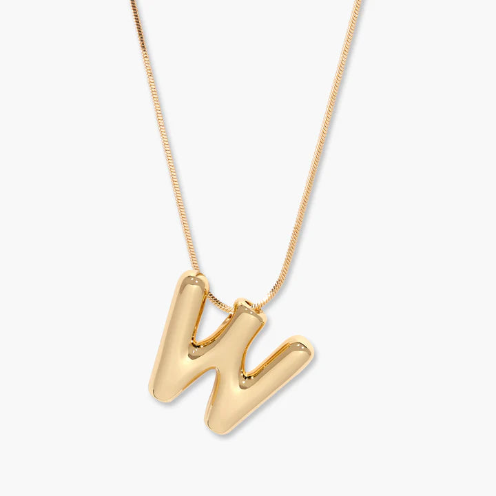 3D Balloon Letter Necklace