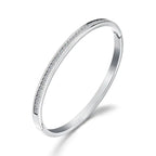Zircon Cuff Bangle Bracelet