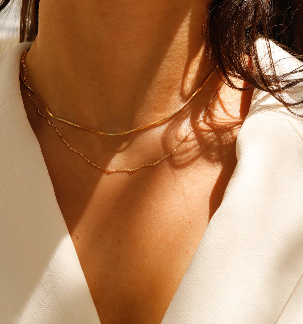 Bead Clavicle Necklace