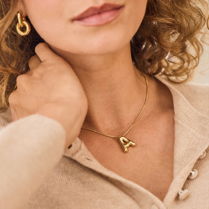 3D Balloon Letter Necklace