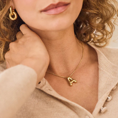 3D Balloon Letter Necklace