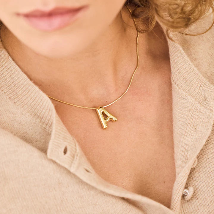 3D Balloon Letter Necklace