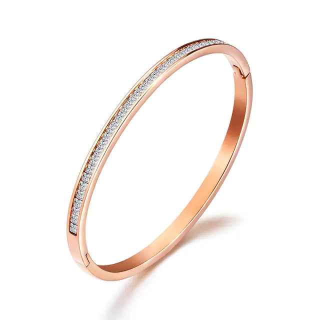 Zircon Cuff Bangle Bracelet
