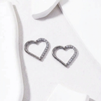 Heart-Shaped Cartilage Piercing Earring 16G