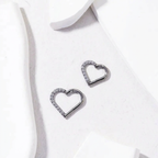 Heart-Shaped Cartilage Piercing Earring 16G