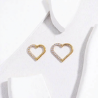 Heart-Shaped Cartilage Piercing Earring 16G