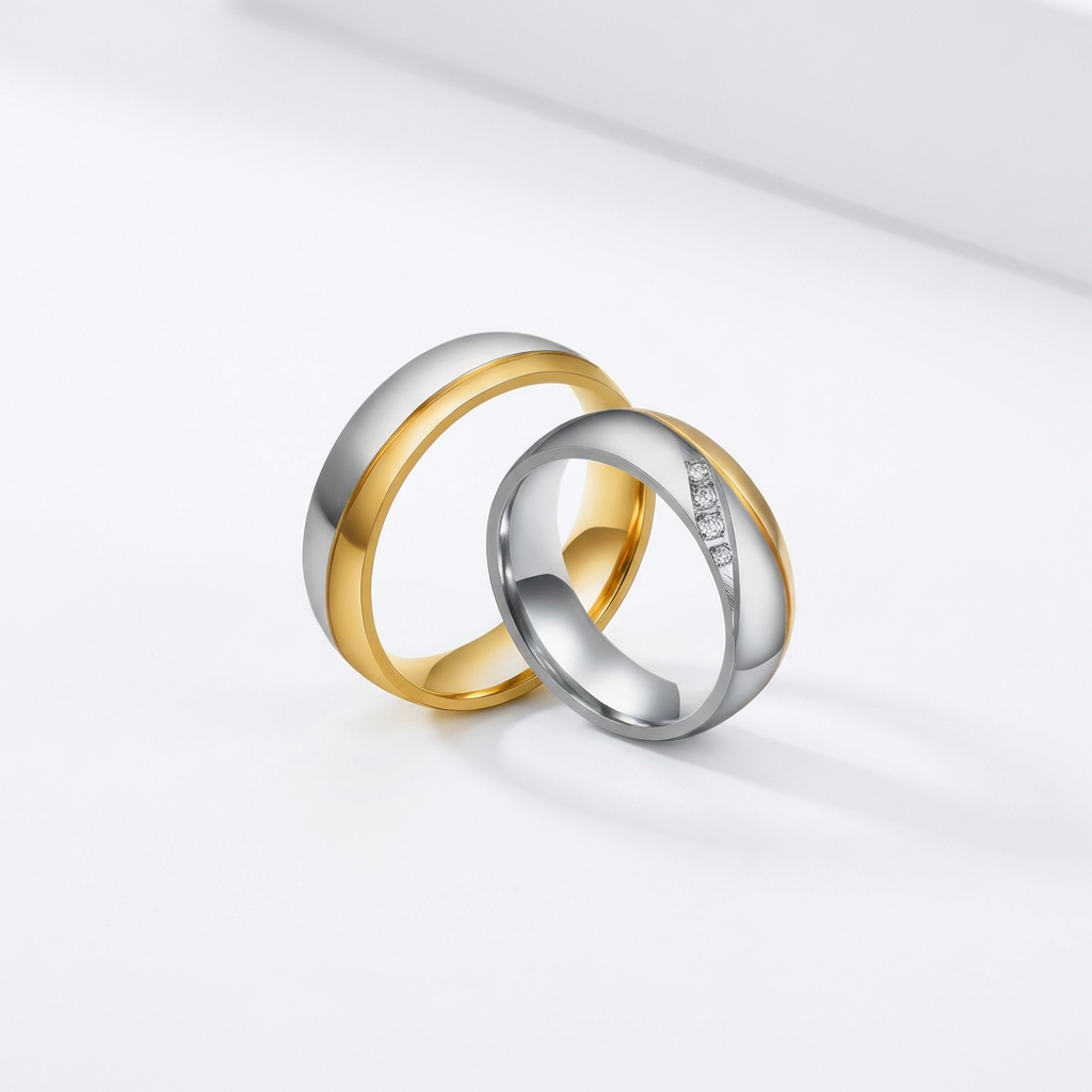Eternal Micro-Pavé Couple Ring Set