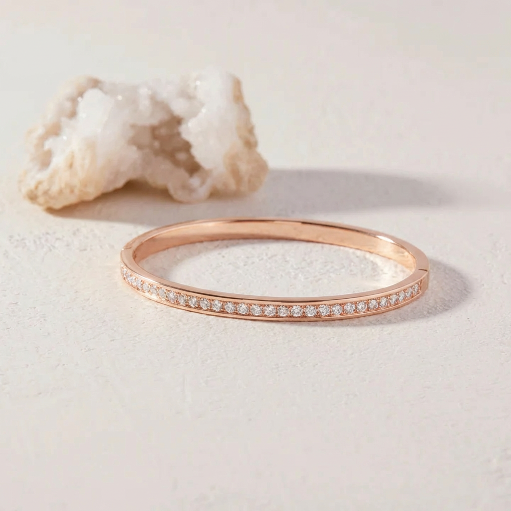 Zircon Cuff Bangle Bracelet