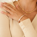 Zircon Cuff Bangle Bracelet