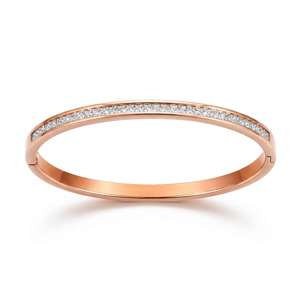 Zircon Cuff Bangle Bracelet
