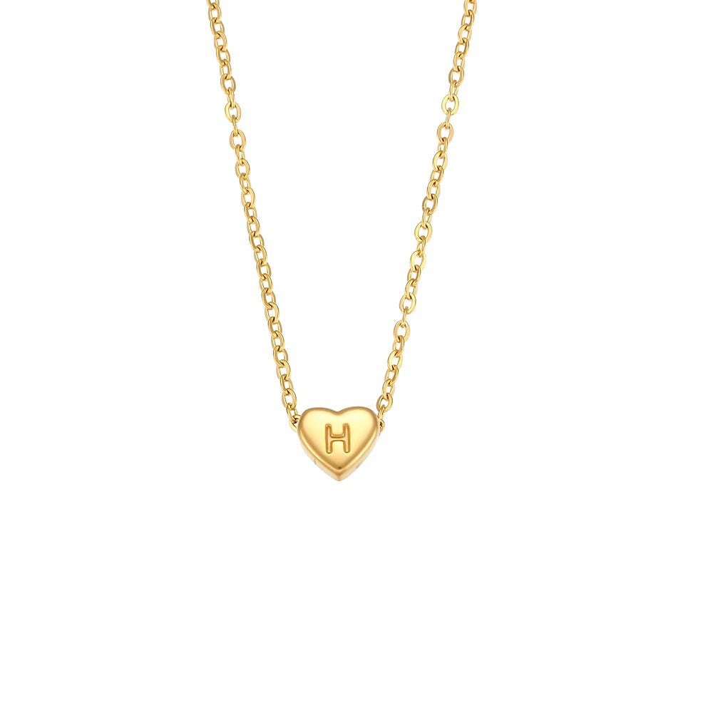 Initial Love Heart Necklace
