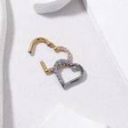 Heart-Shaped Cartilage Piercing Earring 16G