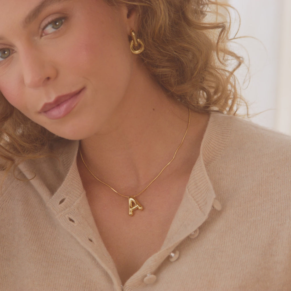 3D Balloon Letter Necklace