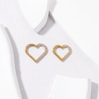 Heart-Shaped Cartilage Piercing Earring 16G